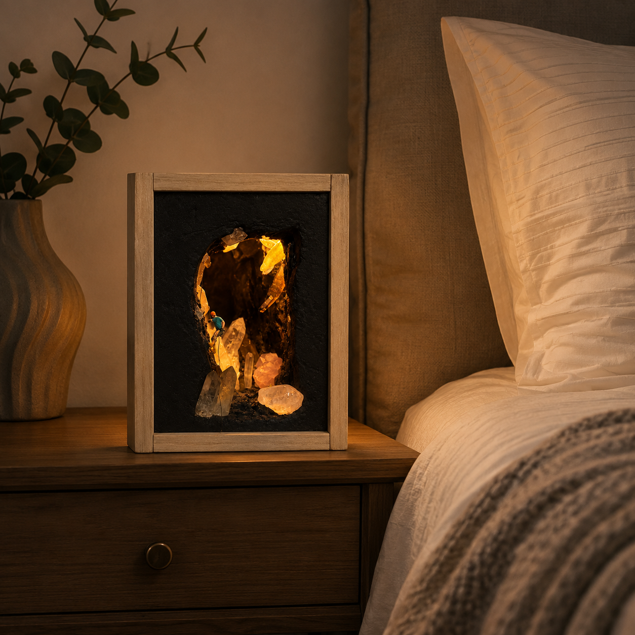 Rock Climber Crystal Cave Night Light