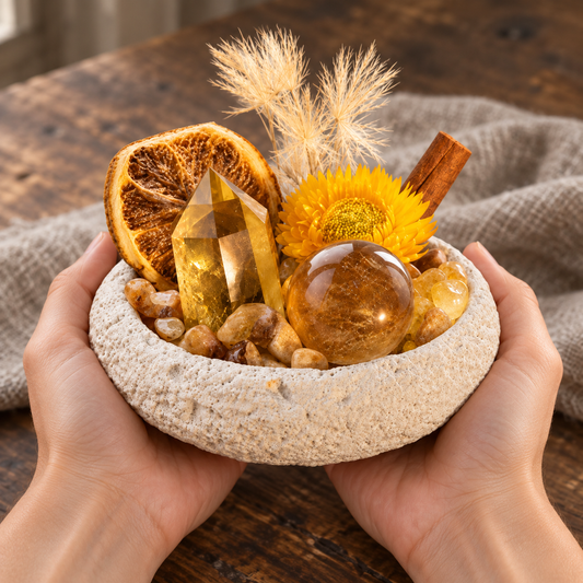 Citrine Garden – Textured White Bowl Decor