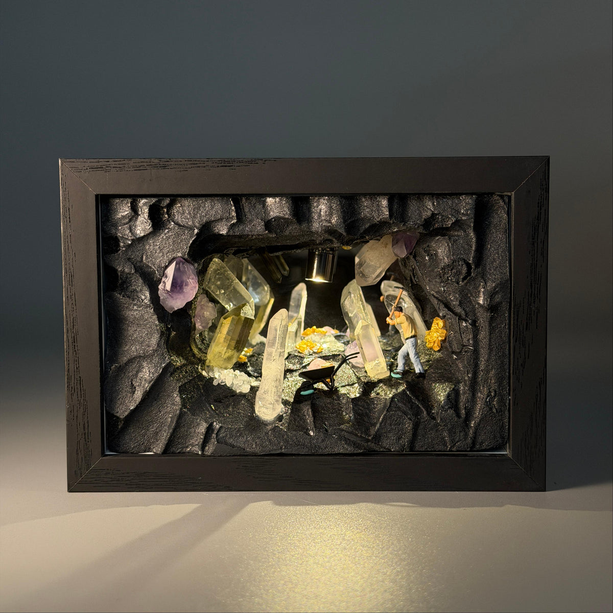 Crystal Mine Tunnel Night Light – Gemstone Diorama