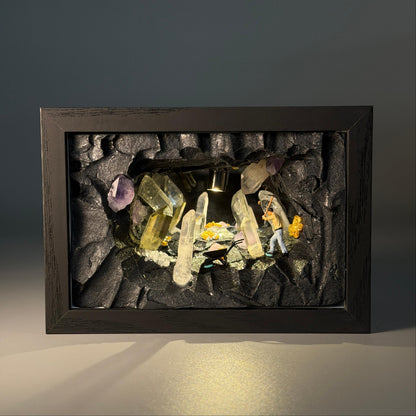 Crystal Mine Tunnel Night Light – Gemstone Diorama
