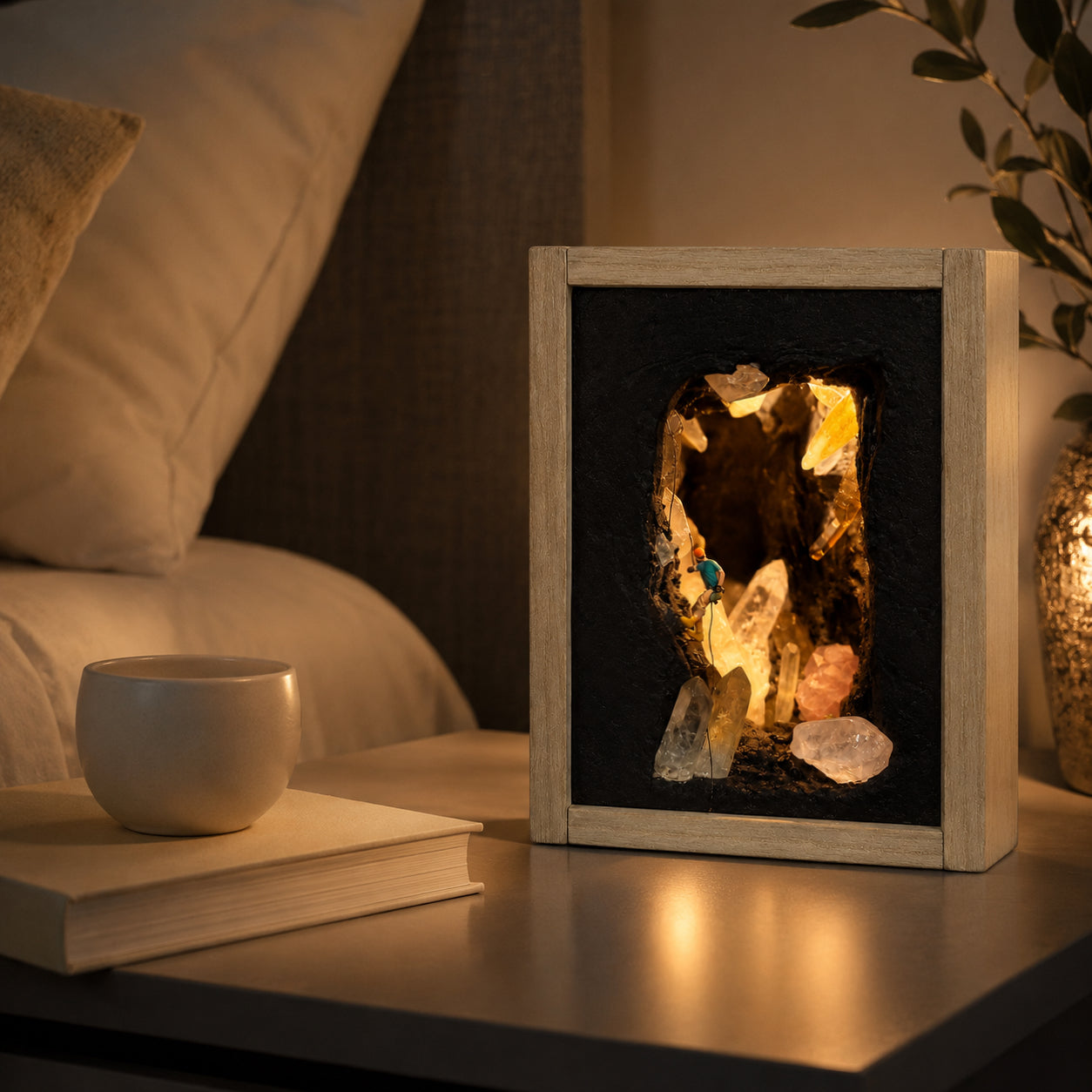 Rock Climber Crystal Cave Night Light