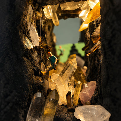 Rock Climber Crystal Cave Night Light