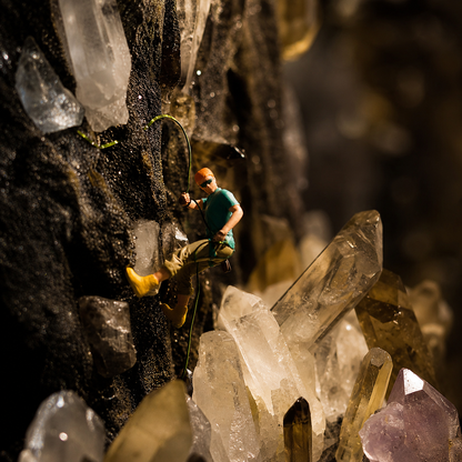 Rock Climber Crystal Cave Night Light