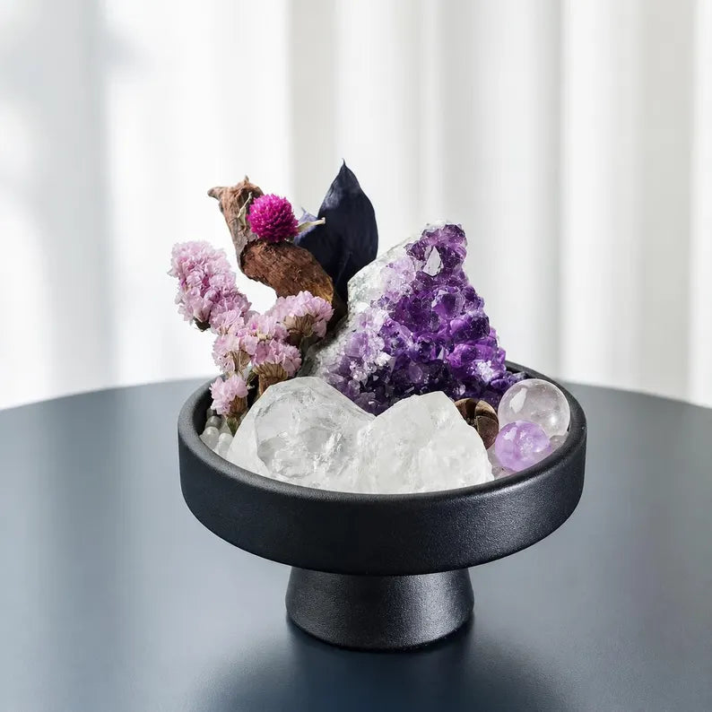 Amethyst Geode Crystal Garden Bowl Kit