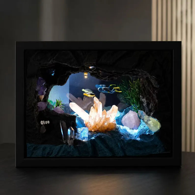 Underwater Crystal Cave Night Light – Scuba Diver
