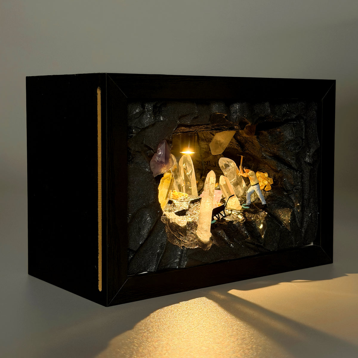 Crystal Mine Tunnel Night Light – Gemstone Diorama