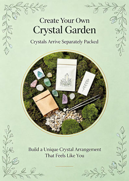 Peridot & Clear Quartz Mini Crystal Garden