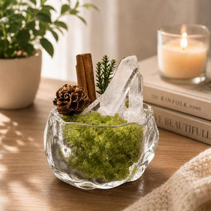 Peridot & Clear Quartz Mini Crystal Garden