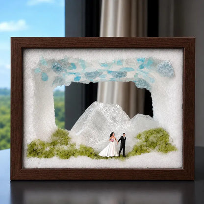 Wedding Crystal Diorama Night Light – Bride & Groom