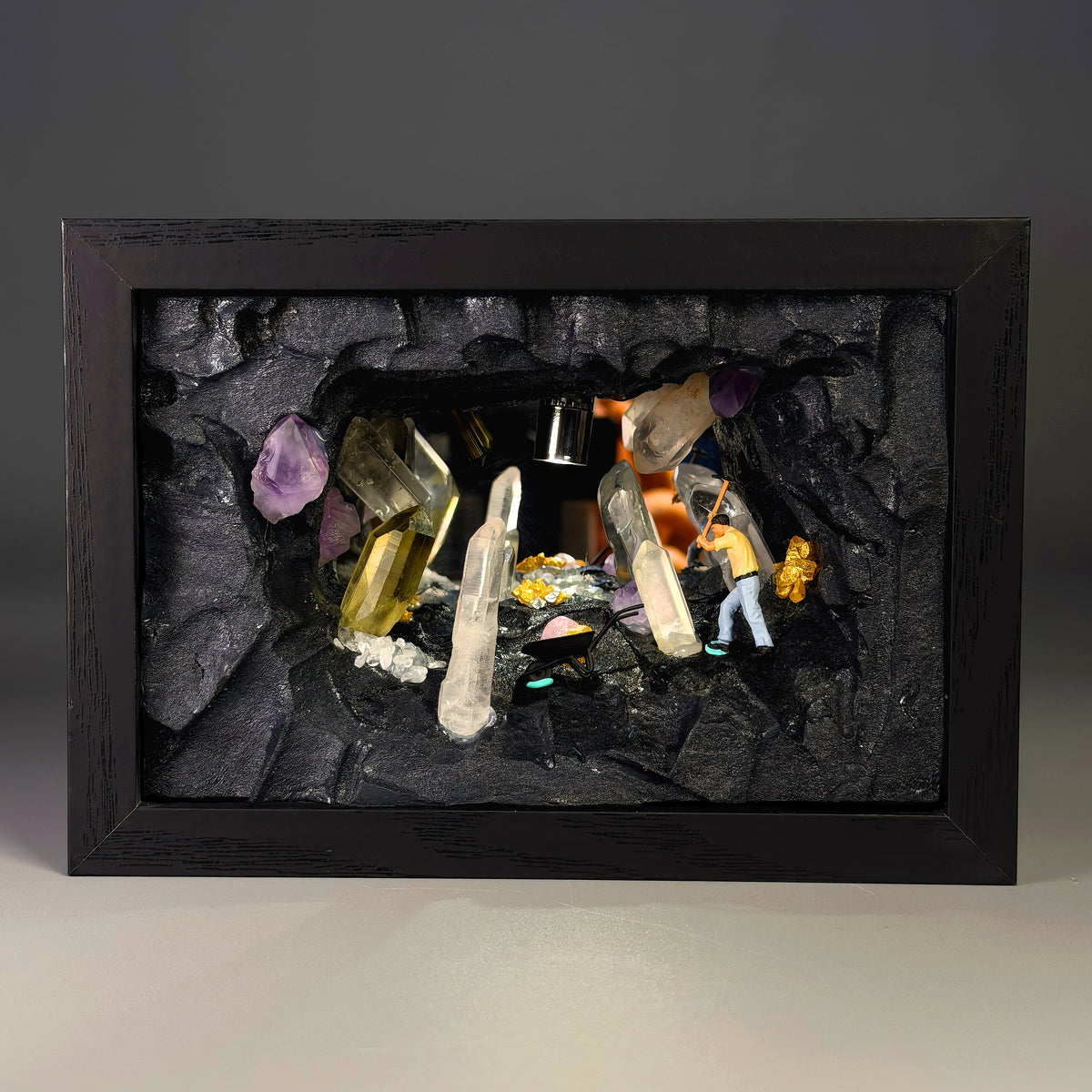 Crystal Mine Tunnel Night Light – Gemstone Diorama