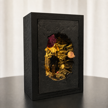 Midnight Mineral Cave Night Light – Crystal Diorama