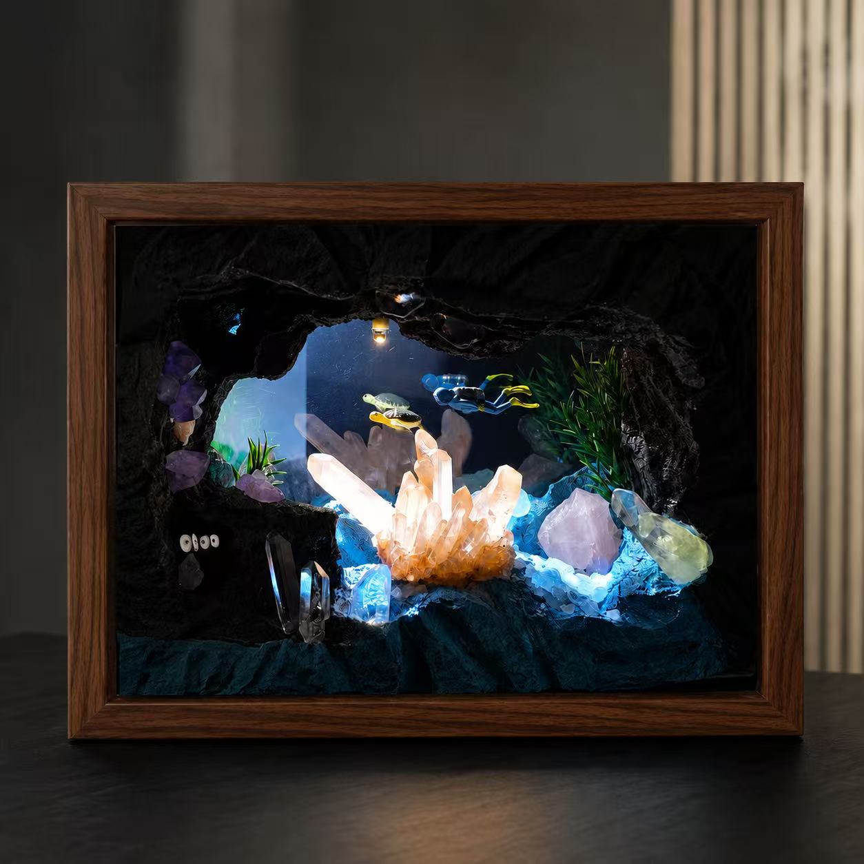 Underwater Crystal Cave Night Light – Scuba Diver