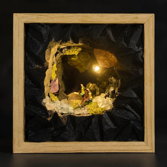 Crystal Cave Night Light – Quartz, Amethyst & Peridot