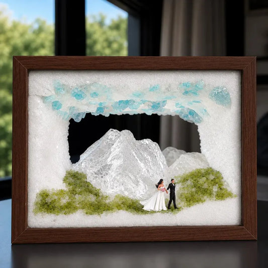 Wedding Crystal Diorama Night Light – Bride & Groom