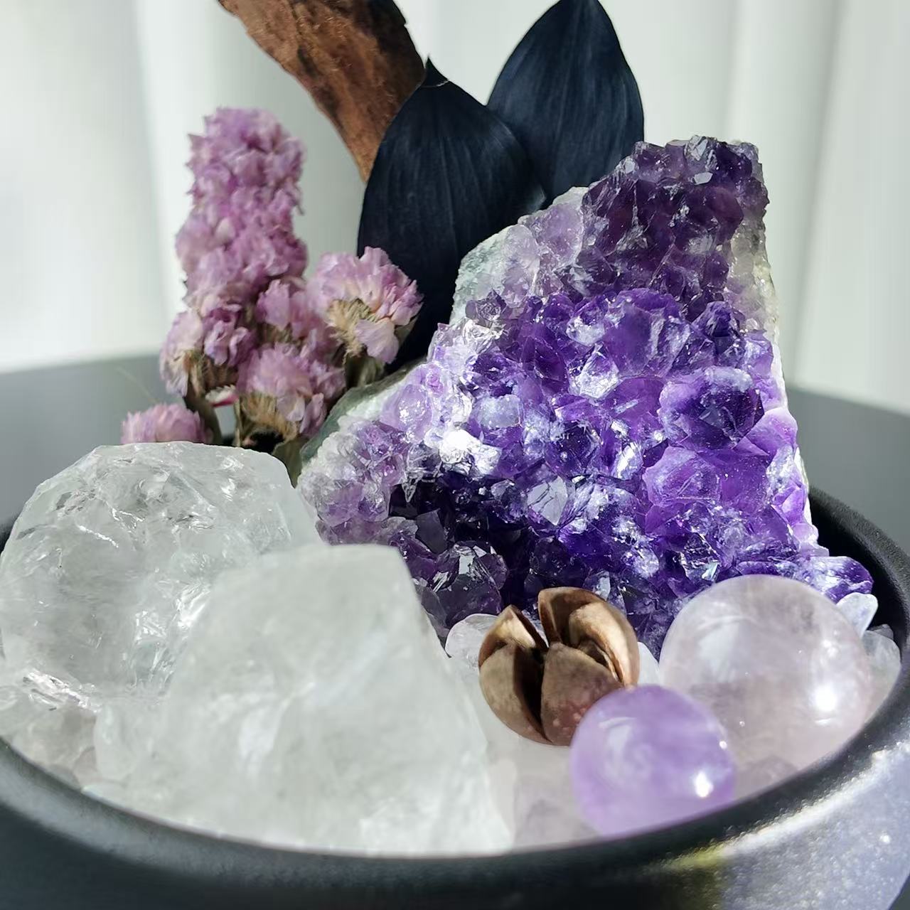 Amethyst Geode Crystal Garden Bowl Kit