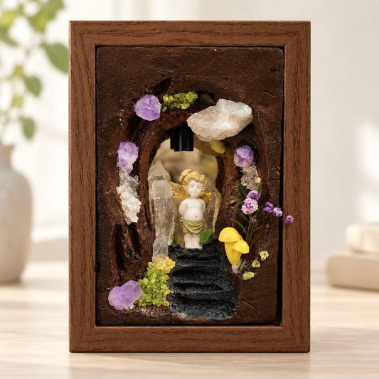Angel Crystal Cave Night Light – Enchanted Diorama