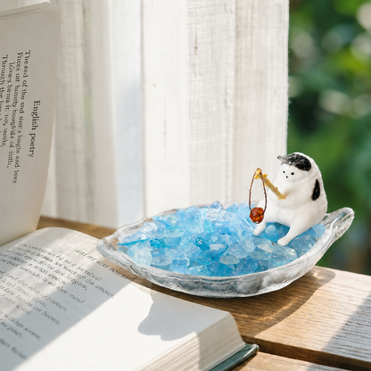 Fishing Cat Aquamarine Garden – Whimsical Decor