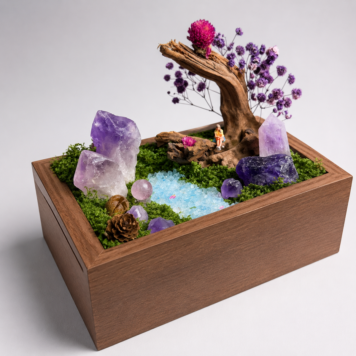 Amethyst Forest Crystal Garden – Woodland Diorama