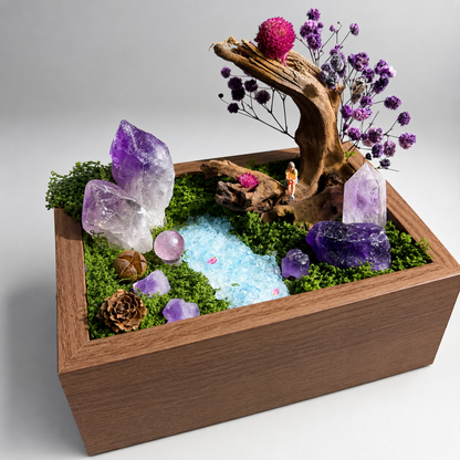 Amethyst Forest Crystal Garden – Woodland Diorama