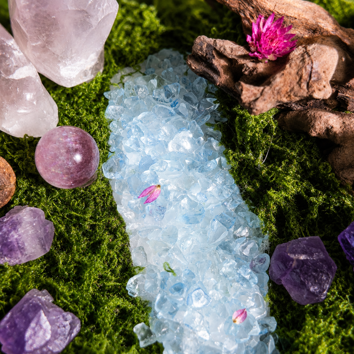 Amethyst Forest Crystal Garden – Woodland Diorama