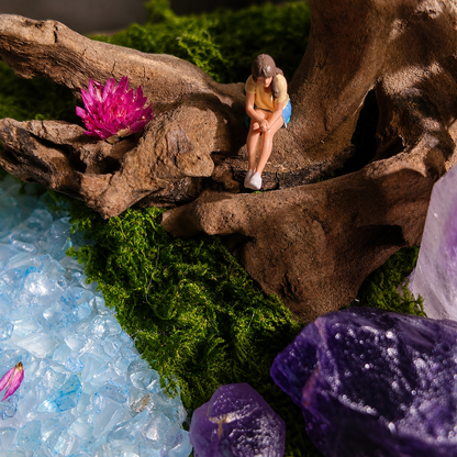 Amethyst Forest Crystal Garden – Woodland Diorama