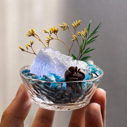 Fluorite & Blue Apatite Garden – Mini Crystal Decor