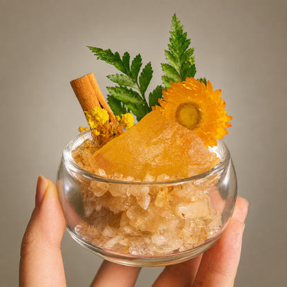 Citrine Mini Crystal Garden – Glass Bowl Decor