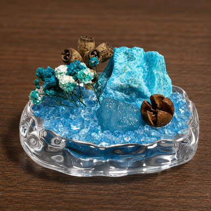 Aquamarine Crystal Garden – Glacier Glass Tray