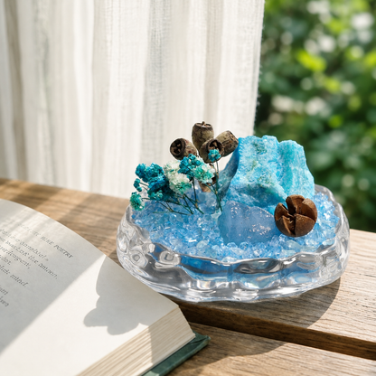 Aquamarine Crystal Garden – Glacier Glass Tray