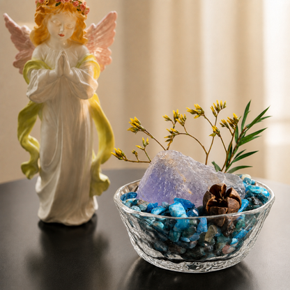 Fluorite & Blue Apatite Garden – Mini Crystal Decor