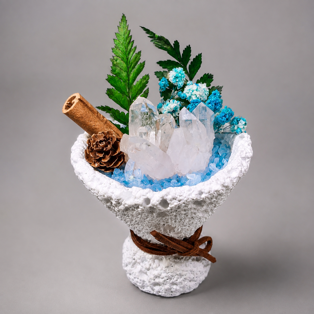 Celestite, Aquamarine & Clear Quartz Garden