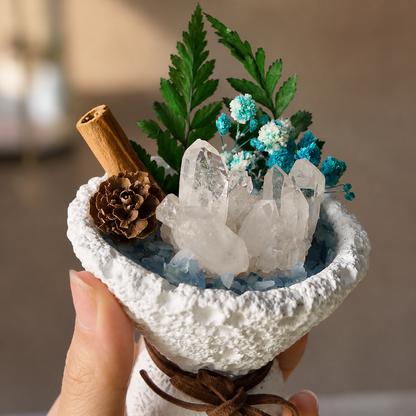 Celestite, Aquamarine & Clear Quartz Garden