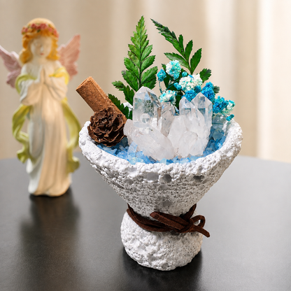 Celestite, Aquamarine & Clear Quartz Garden