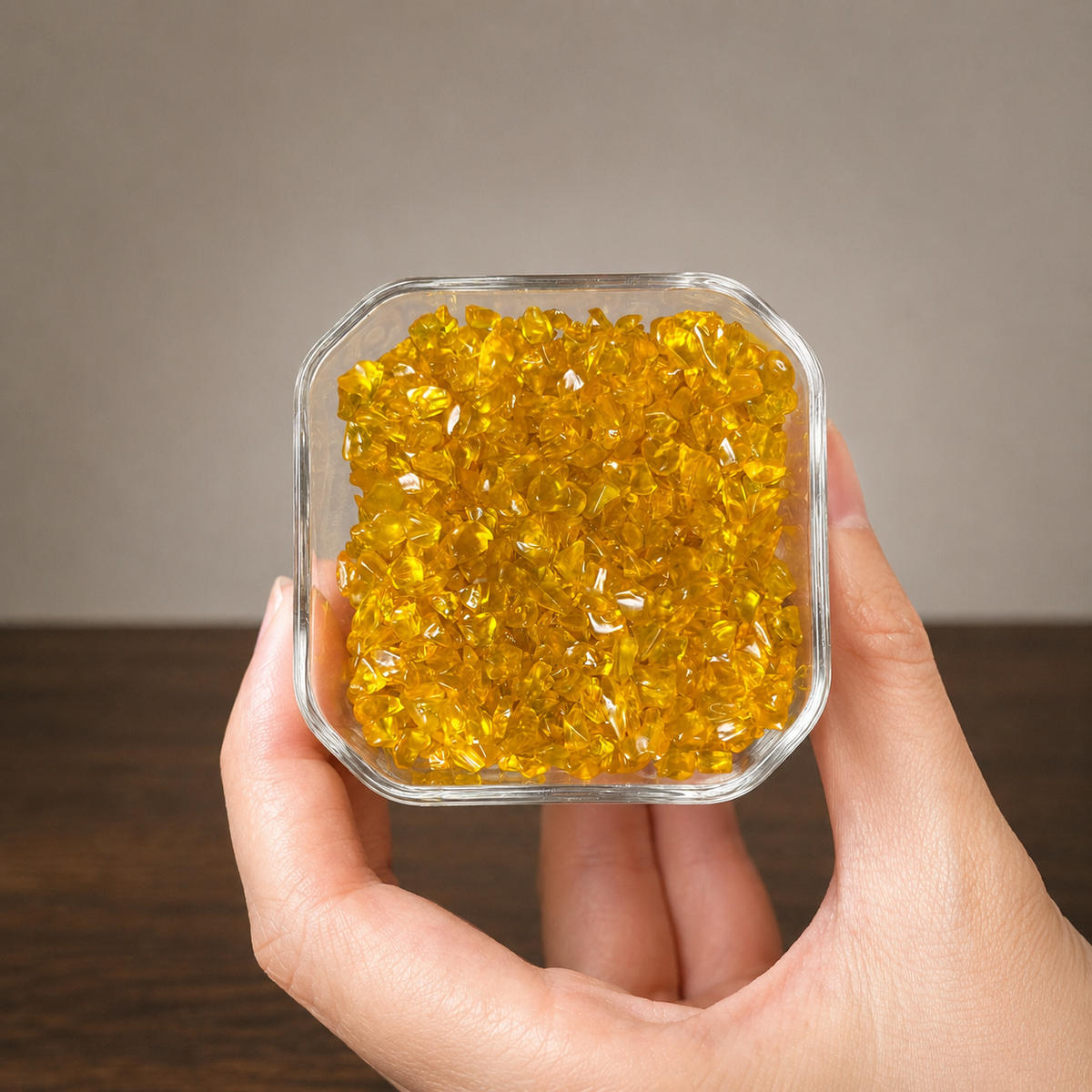 Citrine Crystal Garden – Golden Miniature Decor