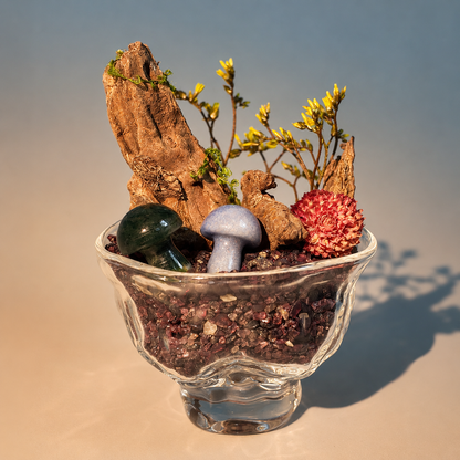 Garnet Crystal Mushroom Garden – Woodland Decor