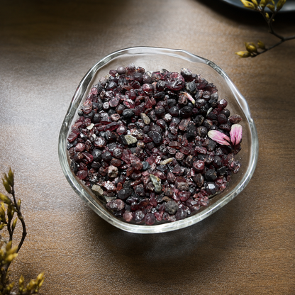 Garnet Crystal Mushroom Garden – Woodland Decor