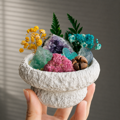 Amethyst Geode Crystal Garden – Colorful Mineral Decor