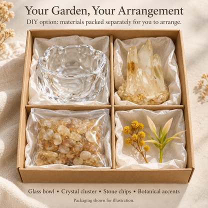Brazilian Citrine Garden – Mini Yellow Floral Decor