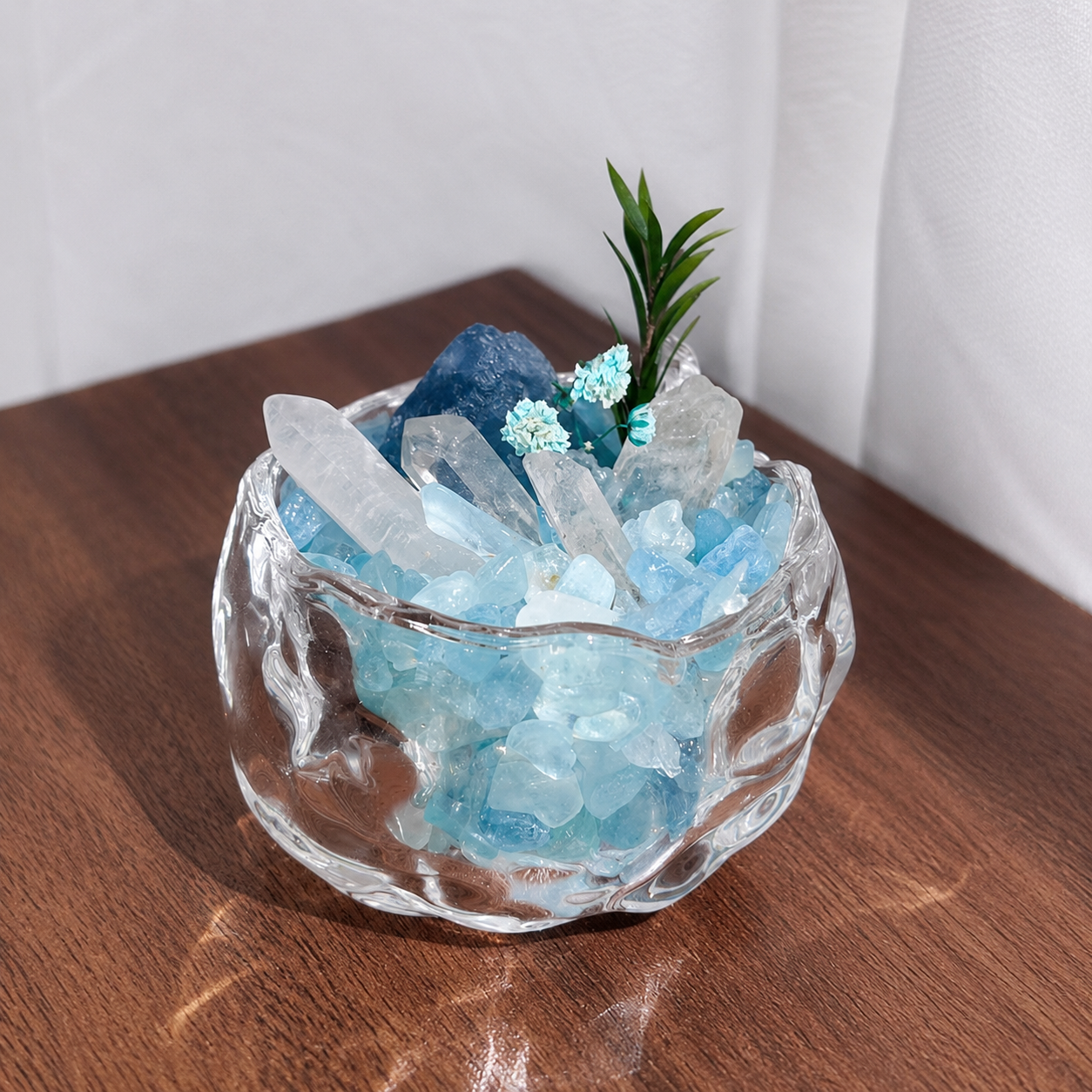 Mini Aquamarine Crystal Garden