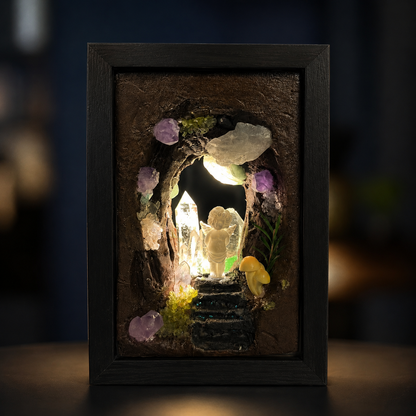 Handmade Angel Crystal Cave Night Light