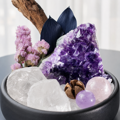 Amethyst Geode Crystal Garden Bowl Kit