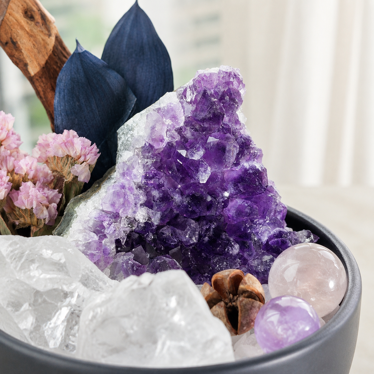 Amethyst Geode Crystal Garden Bowl Kit