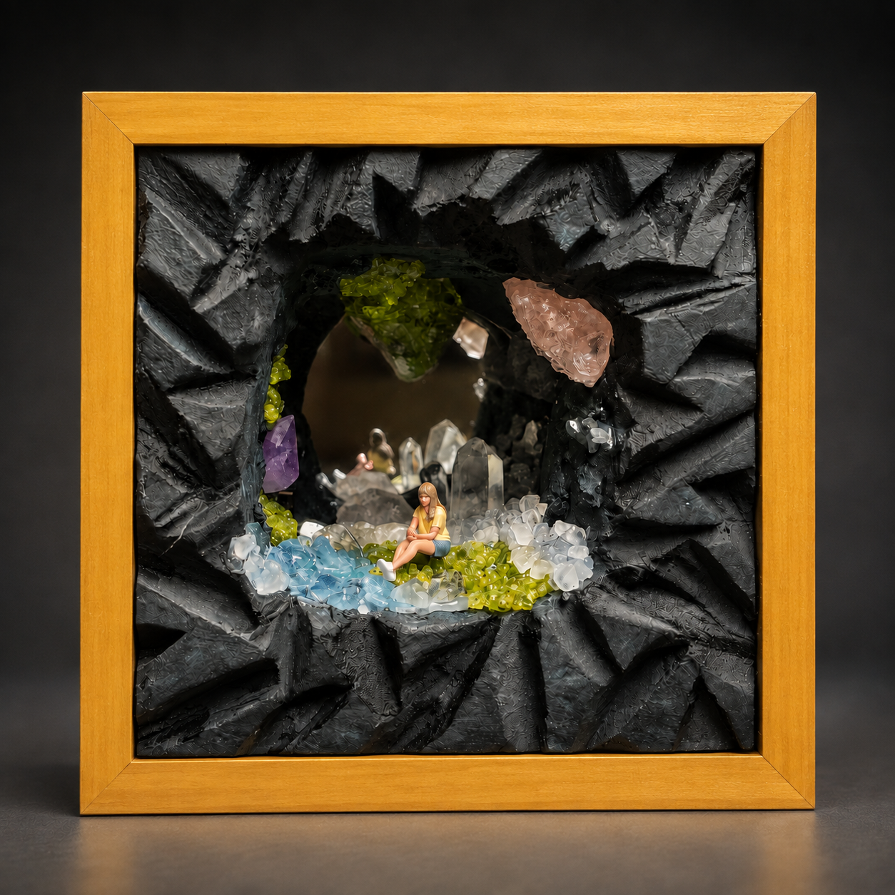 Crystal Cave Night Light – Quartz, Amethyst & Peridot