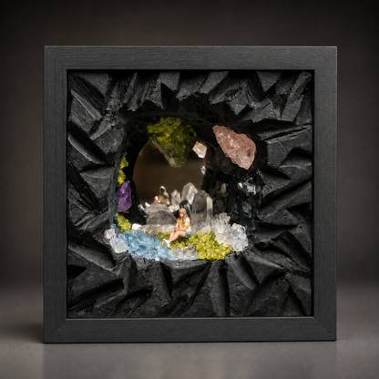 Crystal Cave Night Light – Quartz, Amethyst & Peridot