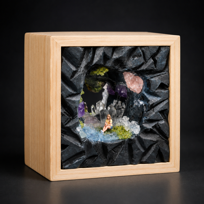 Crystal Cave Night Light – Quartz, Amethyst & Peridot