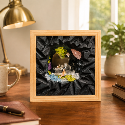 Crystal Cave Night Light – Quartz, Amethyst & Peridot