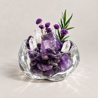 Amethyst Botanical Garden – Glass Bowl Decor