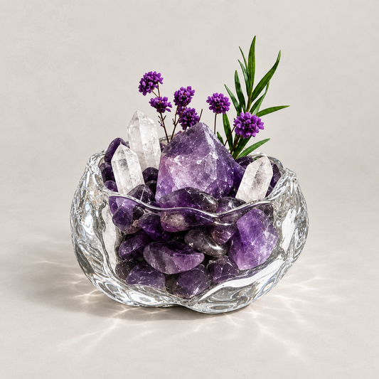 Amethyst Botanical Garden – Glass Bowl Decor