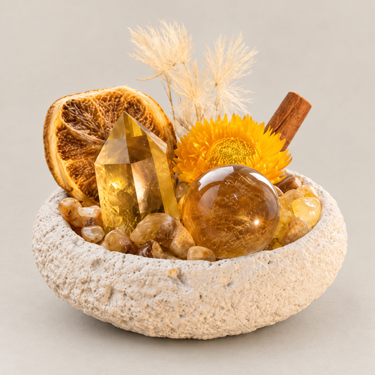 Citrine Garden – Textured White Bowl Decor