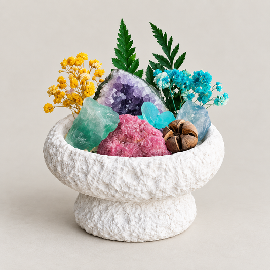 Amethyst Geode Crystal Garden – Colorful Mineral Decor